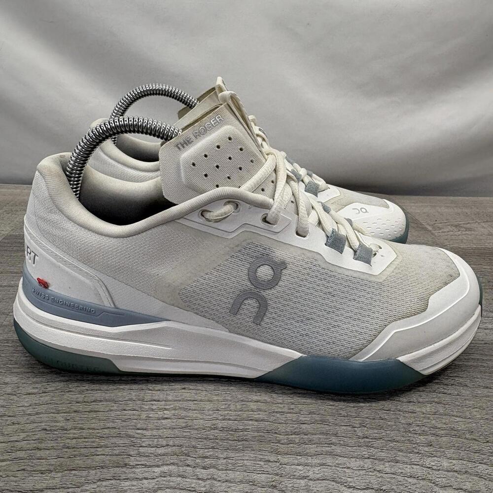 Women’s On The Roger Pro 8.5 White Undyed Federer Tennis Pickleball Shoes - Picture 5 of 16